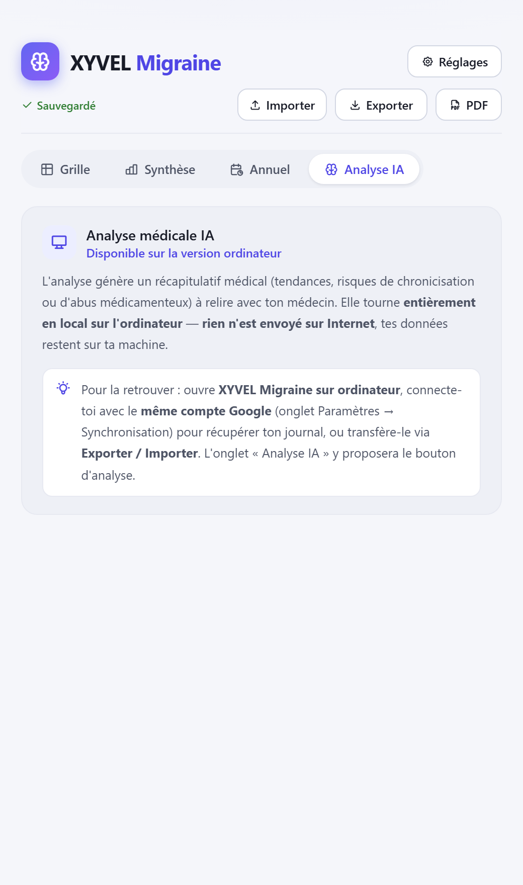 Vos données restent chez vous